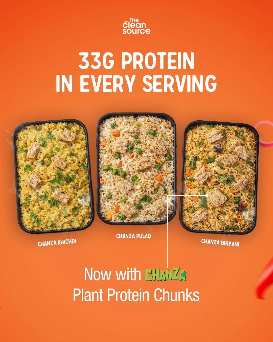 Protein foods static ad: "33g protein in every serving"