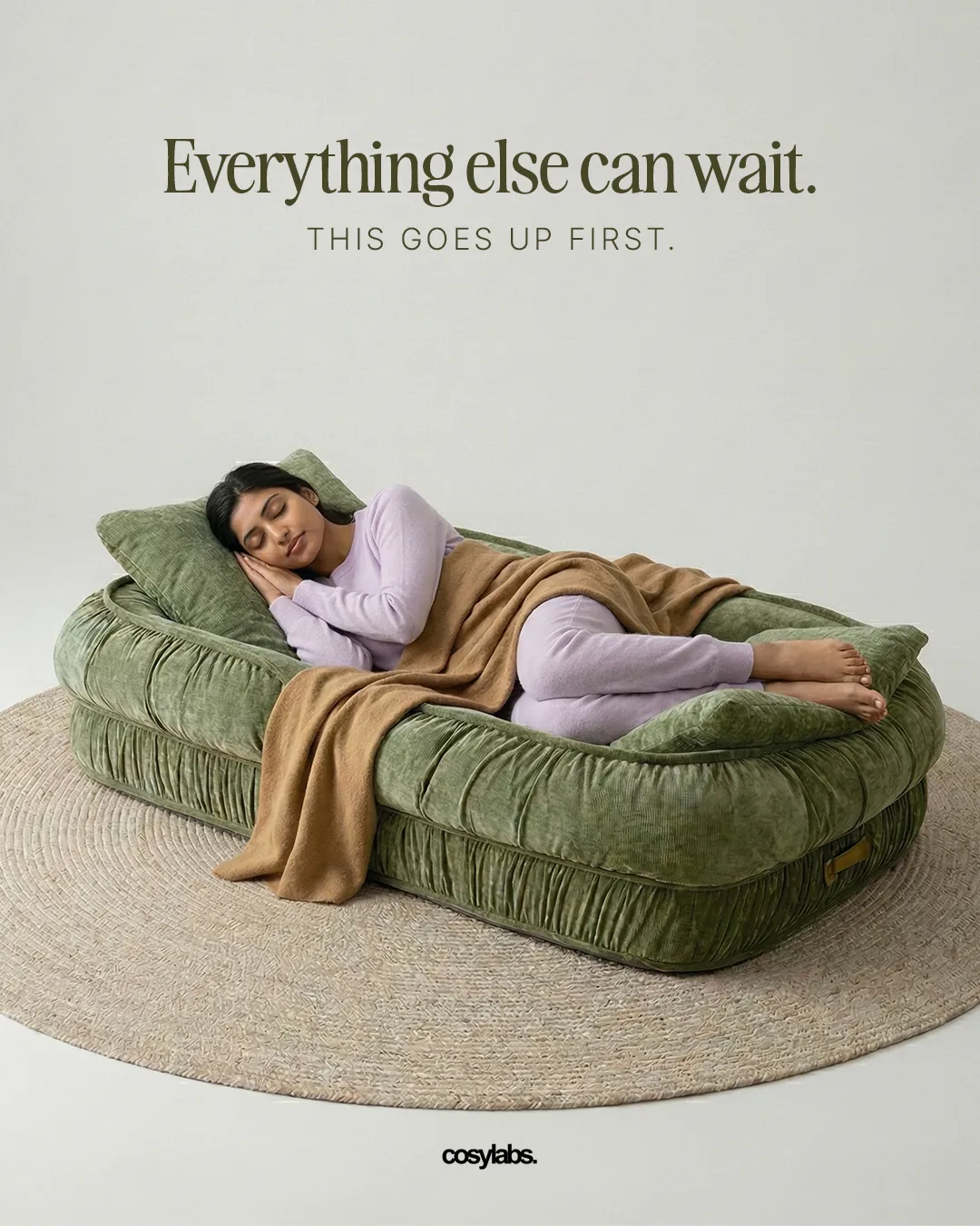 Static ad creative: "Everything else can wait."