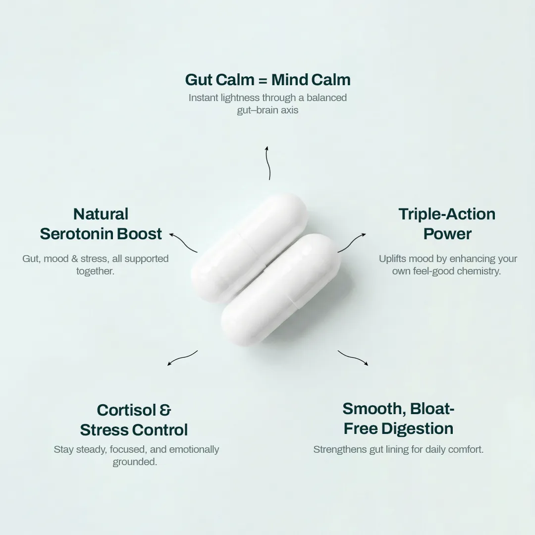 Static ad creative: "Smooth, Bloat- Free Digestion Stress Control"