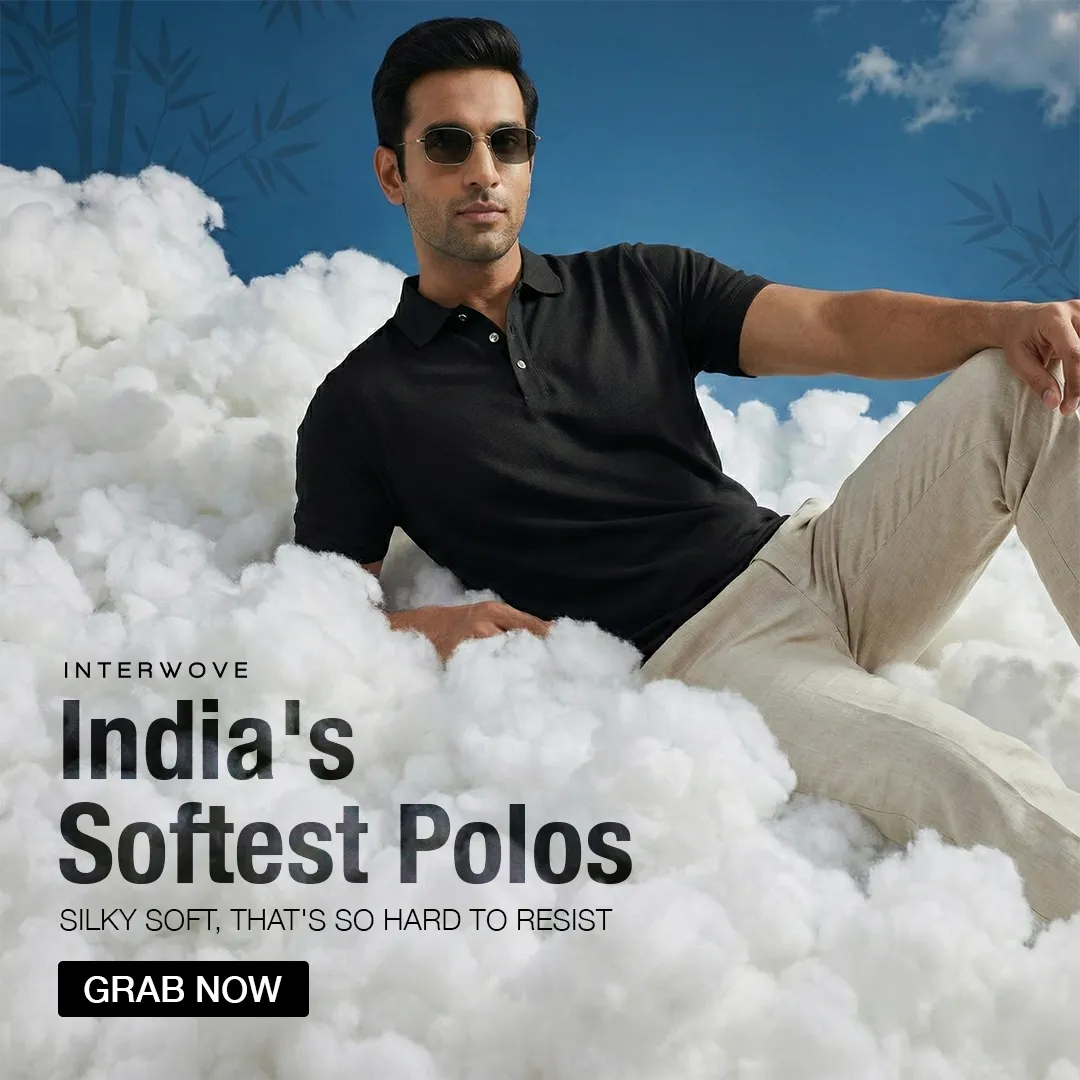 Apparel static ad: "India's Softest Polos"