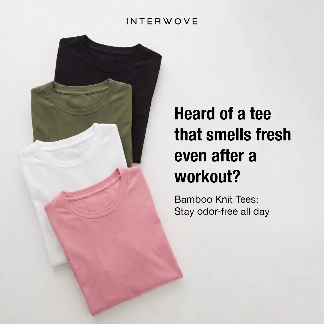 Apparel static ad: "that smells fresh even after a workout?"