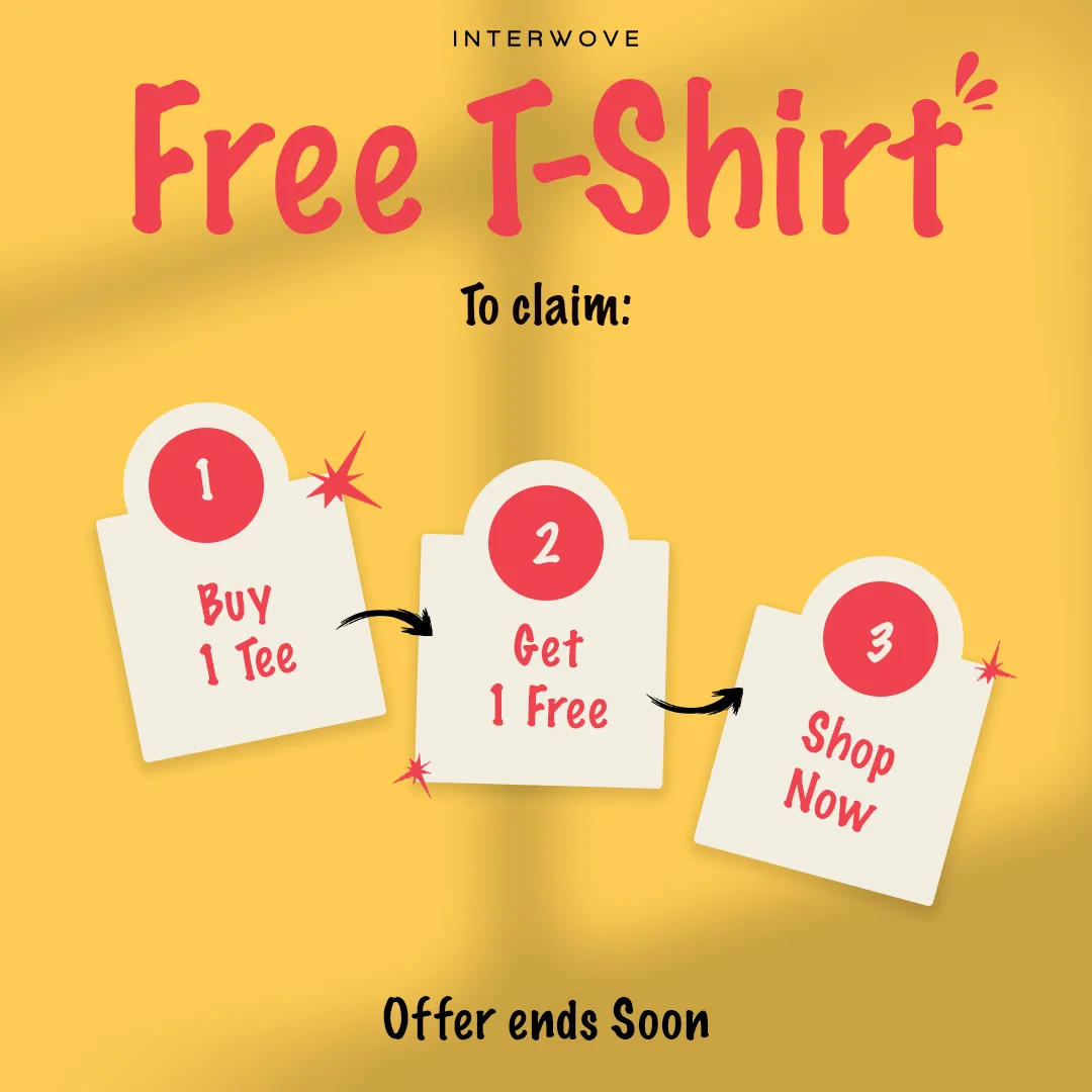 Apparel static ad: "Free I-Shirt"