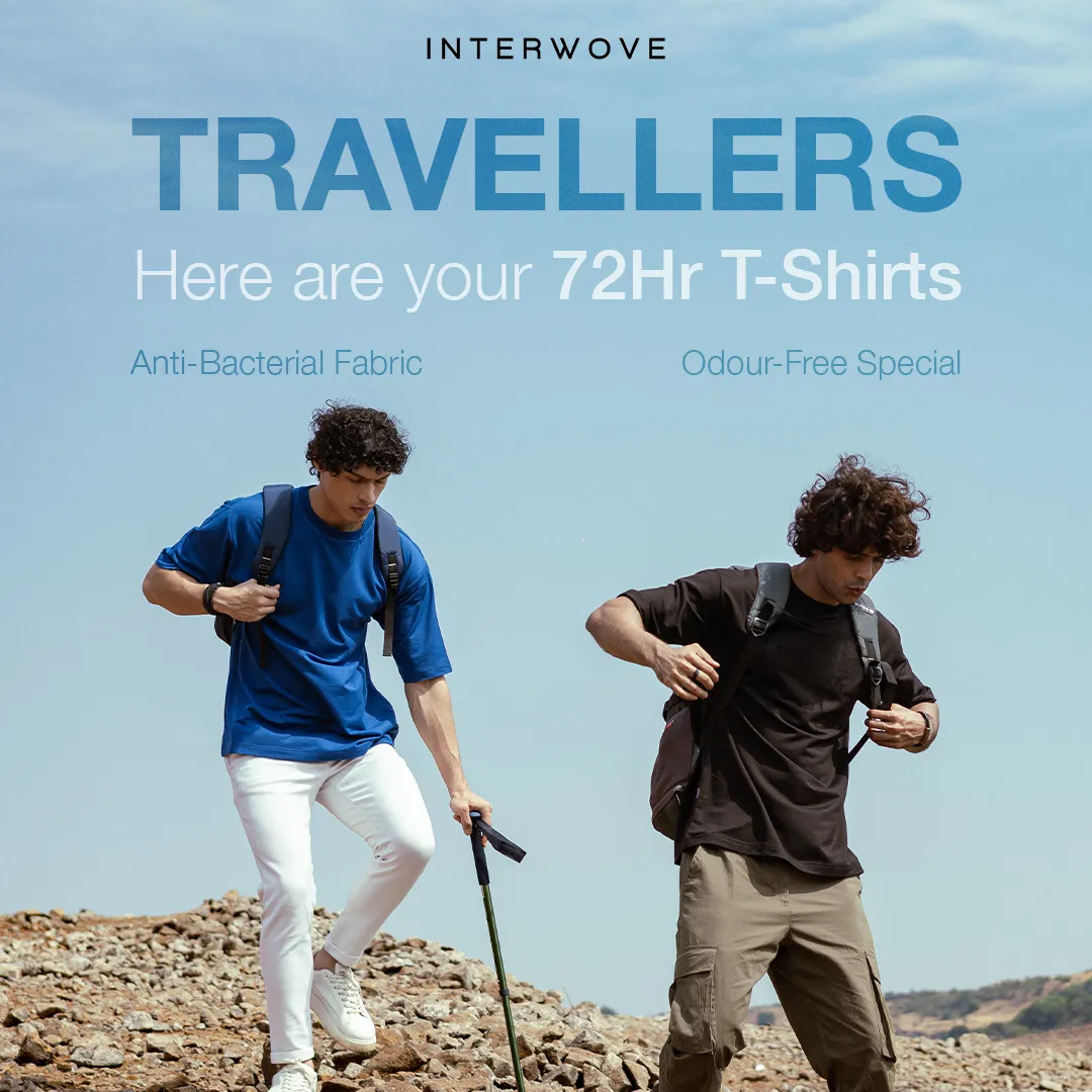 Apparel static ad: "Travellers"