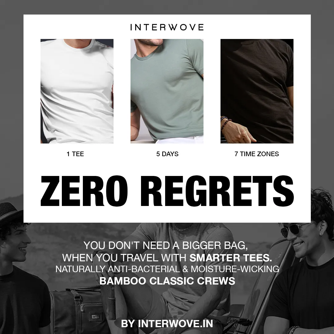 Apparel static ad: "Zero regrets"