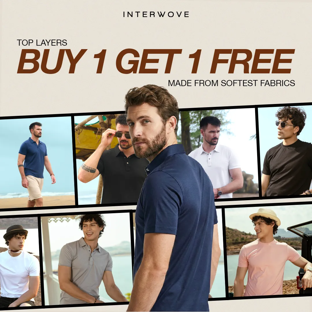 Apparel static ad: "Buy 1 get 1 free"