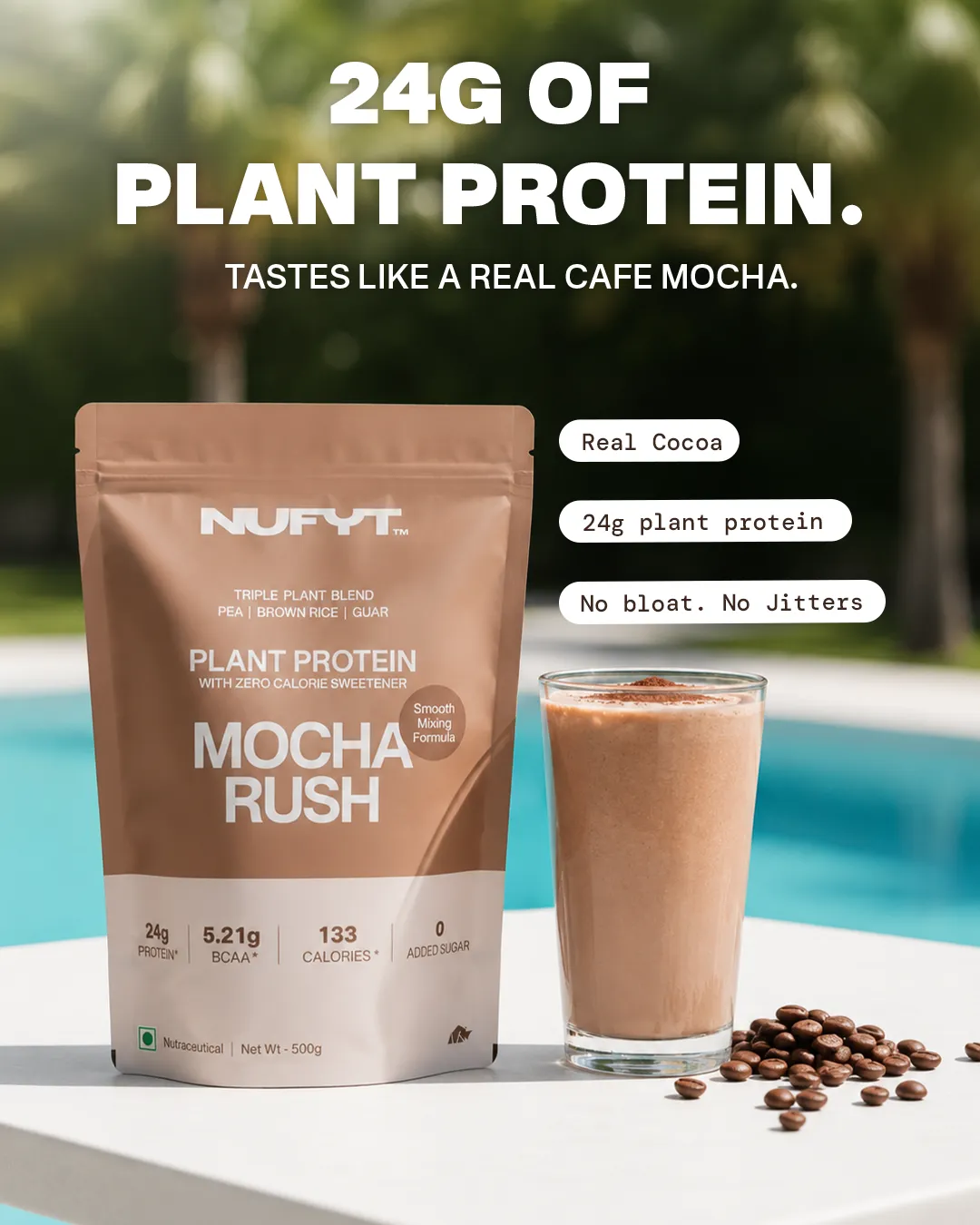 Fitness nutrition static ad: "RUSH"