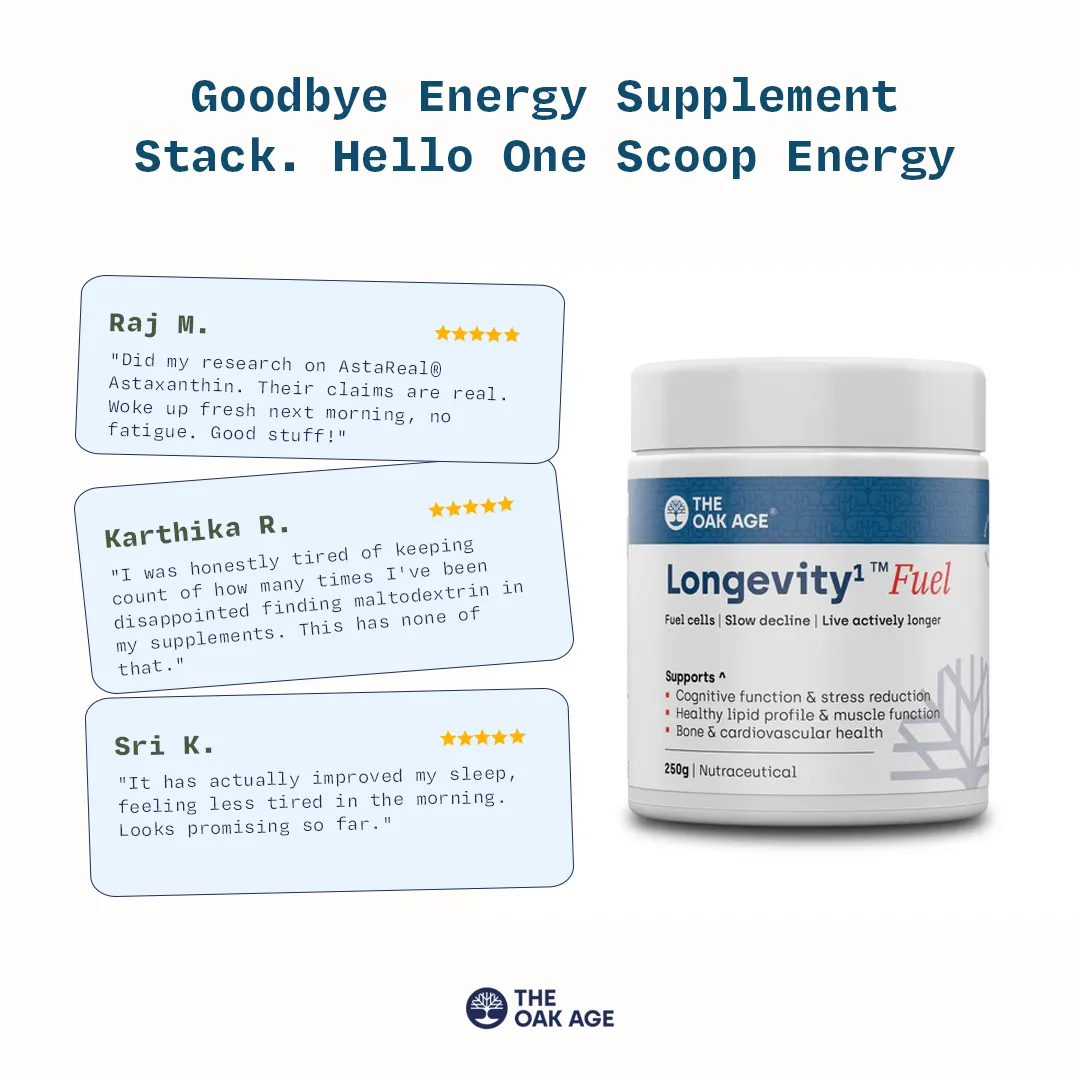 Supplements static ad: "Stack. Hello One Scoop Energy"