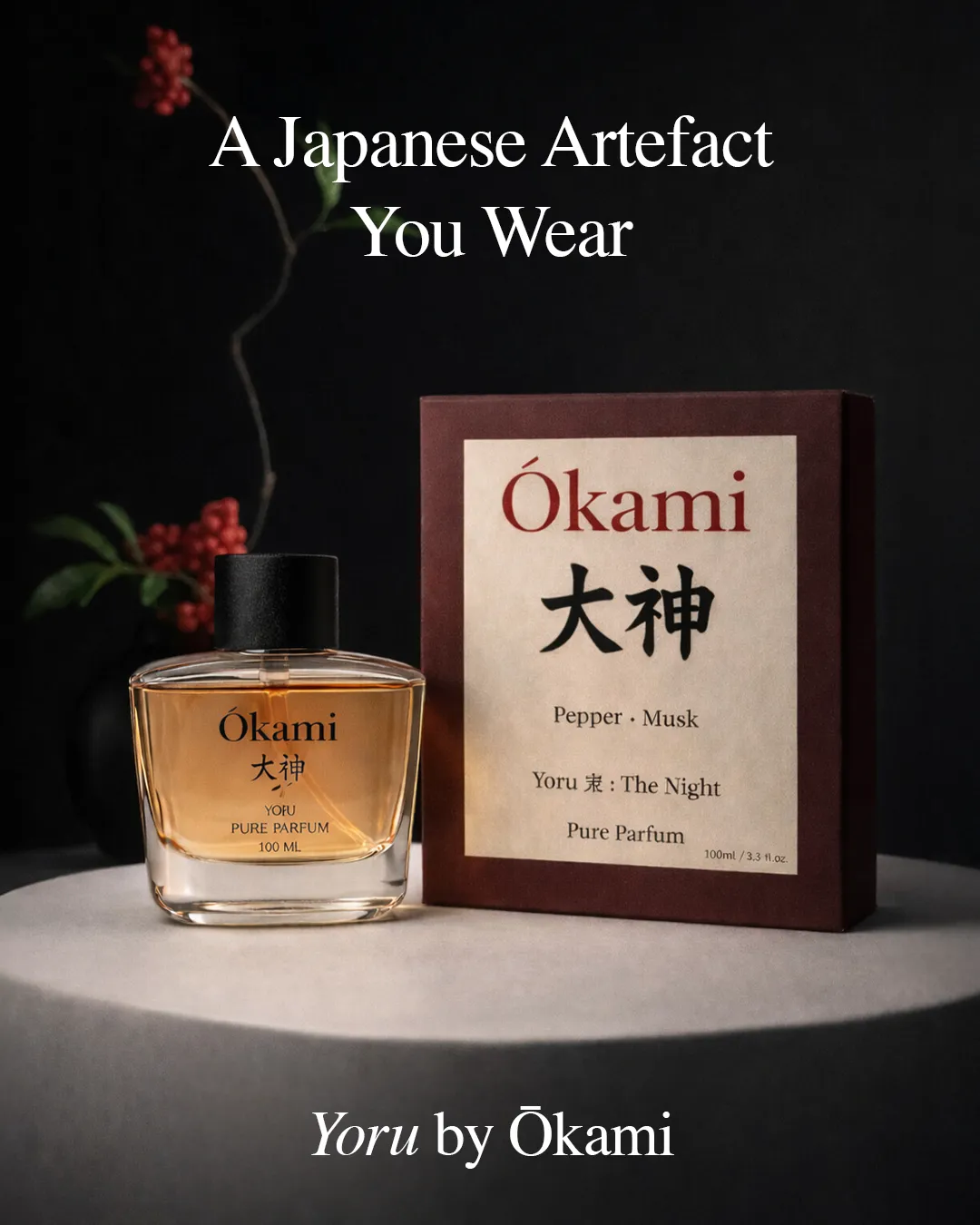 Fragrance static ad: "A Japanese Artefact You Wear"