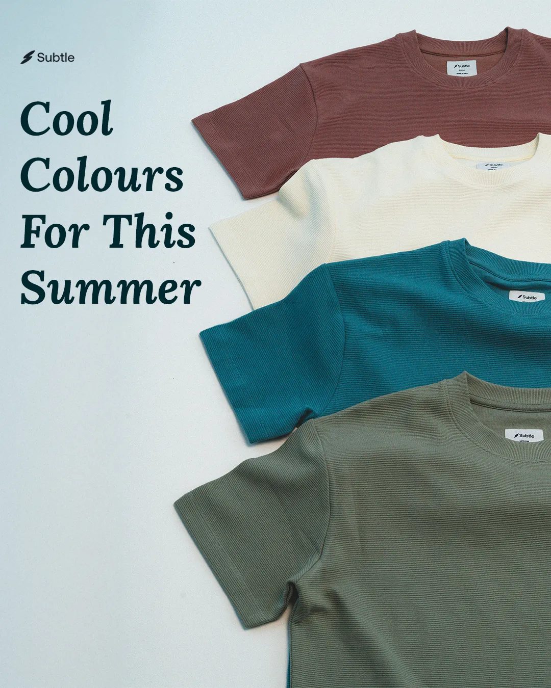 Menswear static ad: "For This Summer"