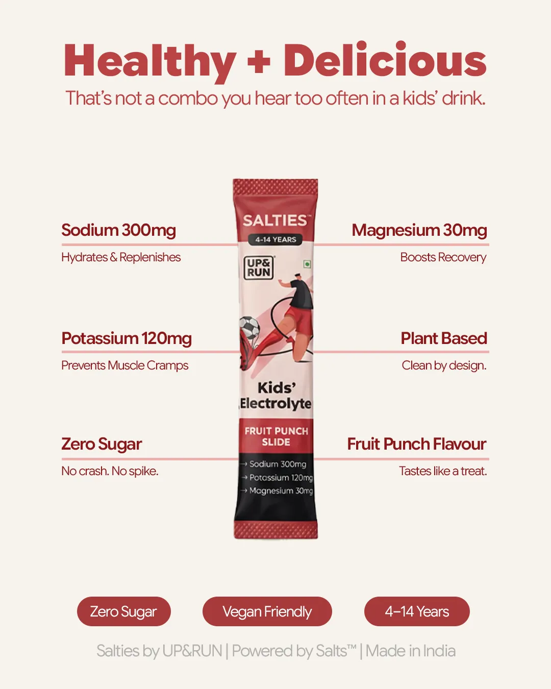 Hydration static ad: "Healthy + Delicious"